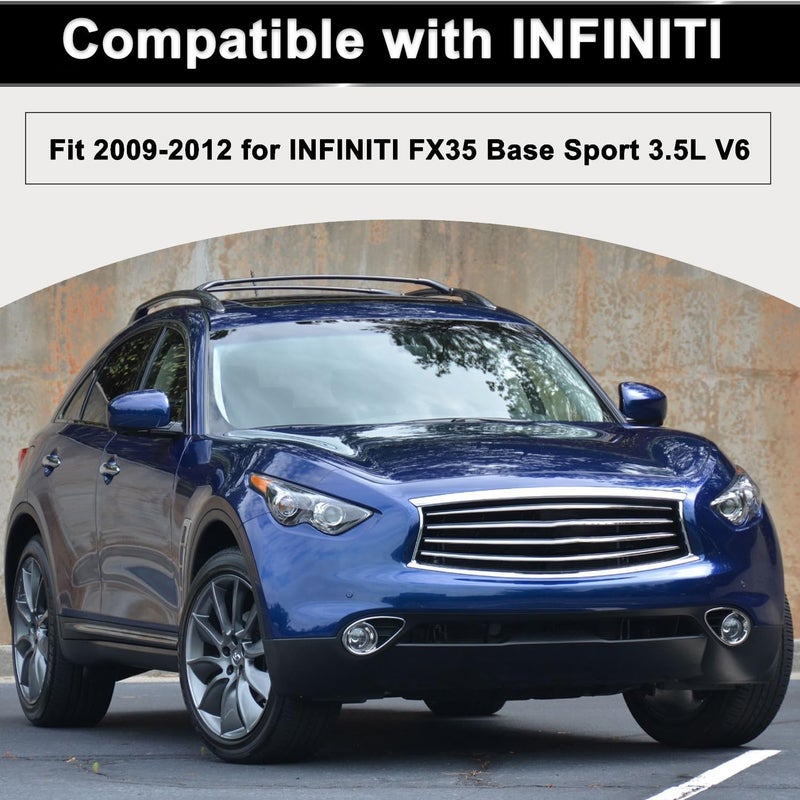 AUCERAMIC Engine Front Left & Right Side Air Cleaner Hose Fit for INFINITI FX35 Base Sport 2009-2012 3.5L 16576-1CB1A 16576-1CB0A Intake Boot Tube Outlet Duct - Image 3
